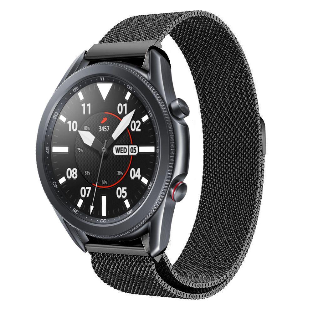 Pulsera milanesa para Samsung Galaxy Watch 3 45mm, negro