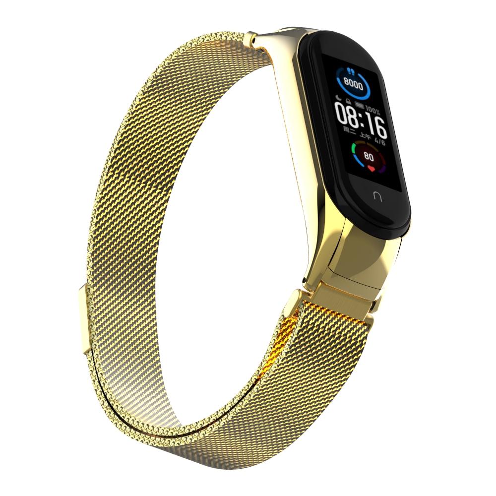 Pulsera milanesa para Xiaomi Mi Band 5/6, oro