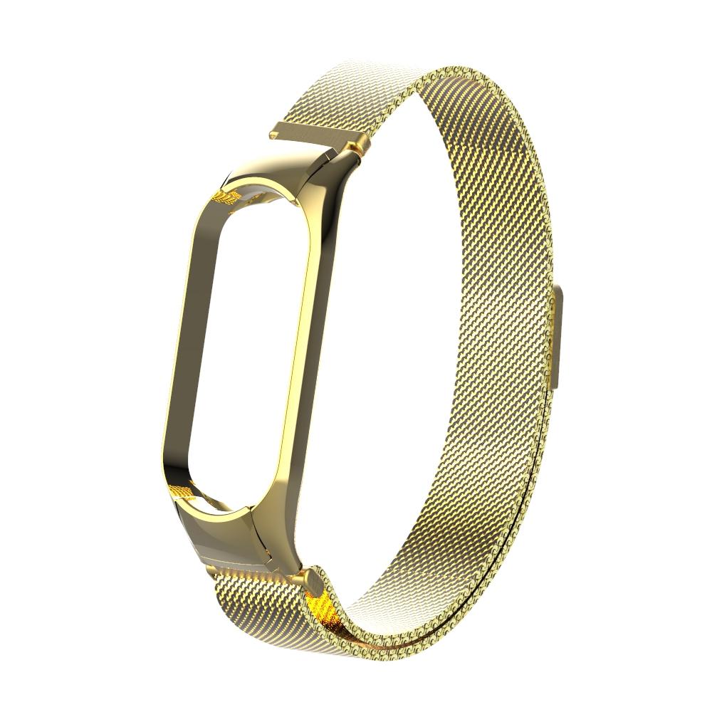 Pulsera milanesa para Xiaomi Mi Band 5/6, oro