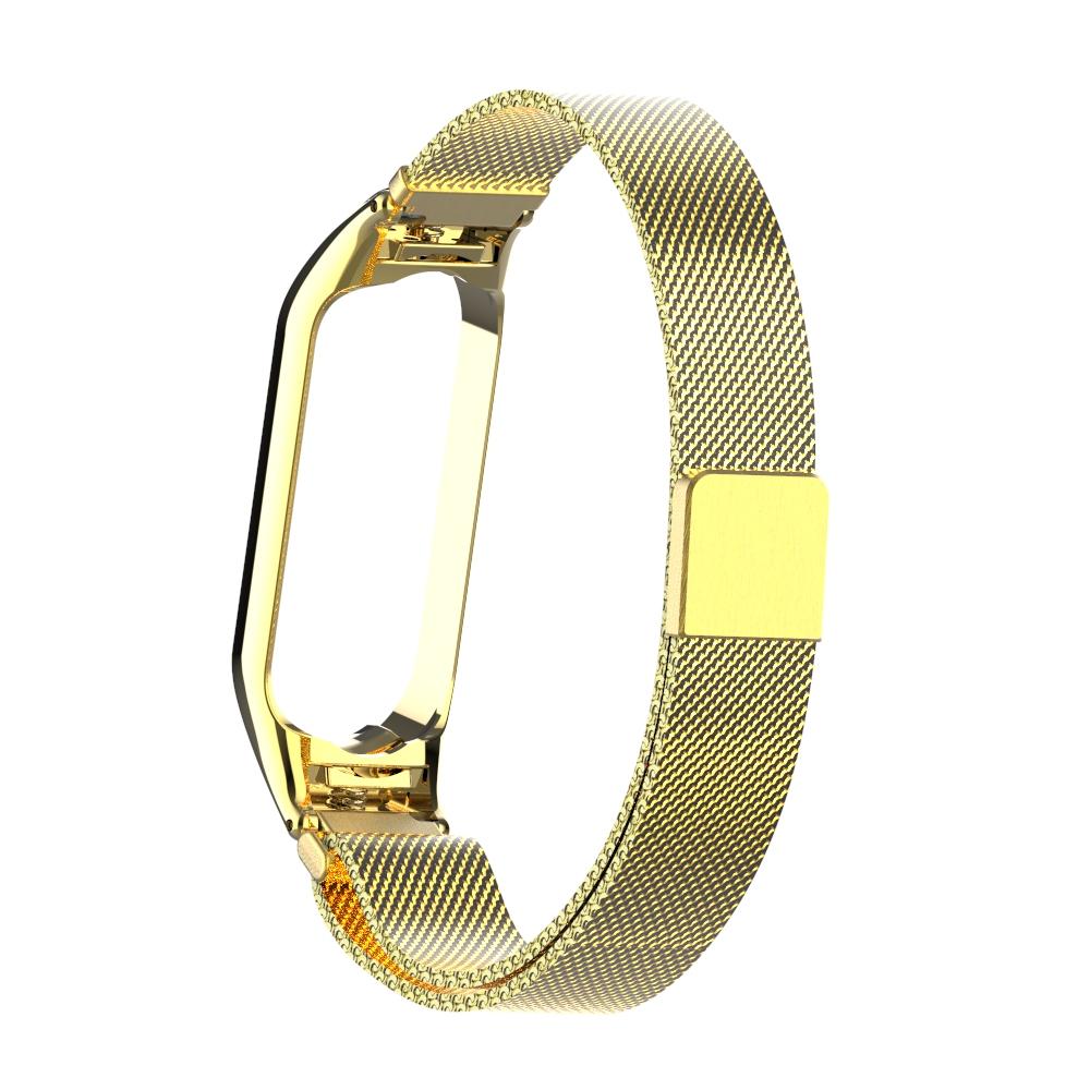 Pulsera milanesa para Xiaomi Mi Band 5/6, oro