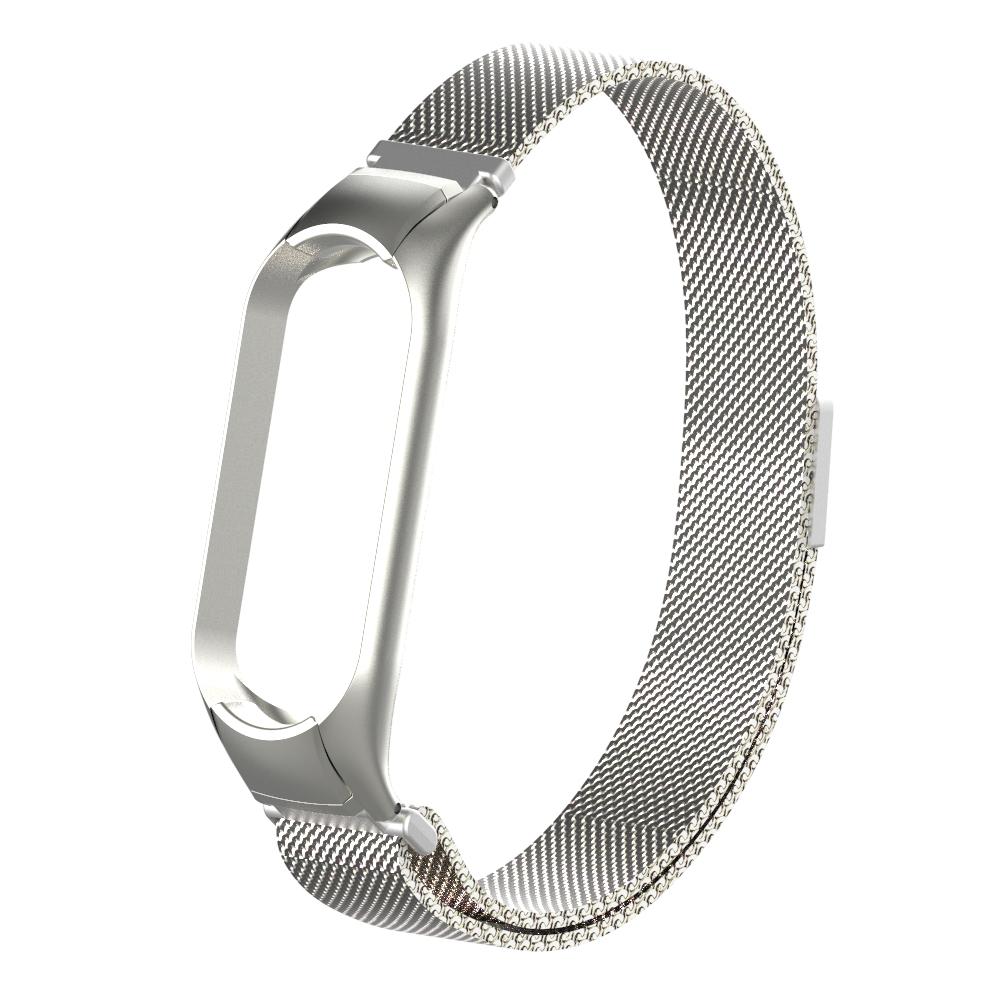 Pulsera milanesa para Xiaomi Mi Band 5/Mi Band 6, Plata