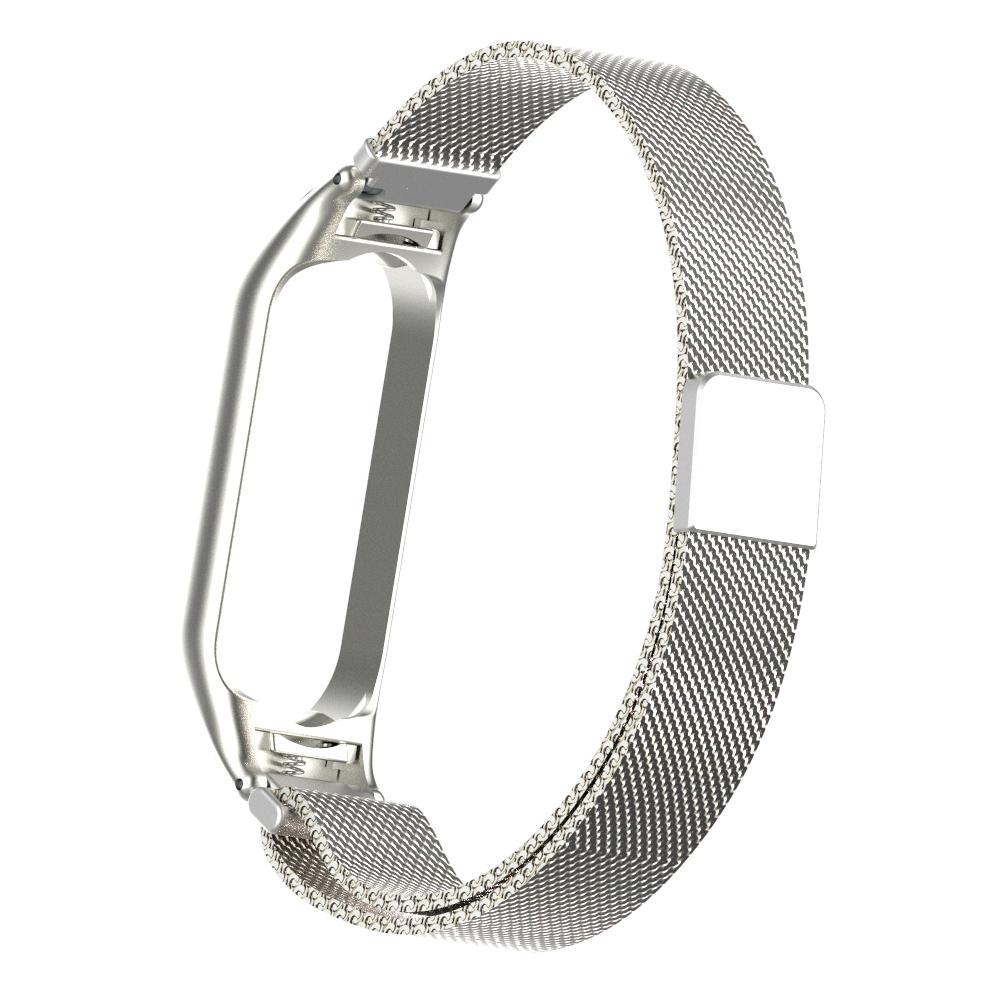 Pulsera milanesa para Xiaomi Mi Band 5/Mi Band 6, Plata