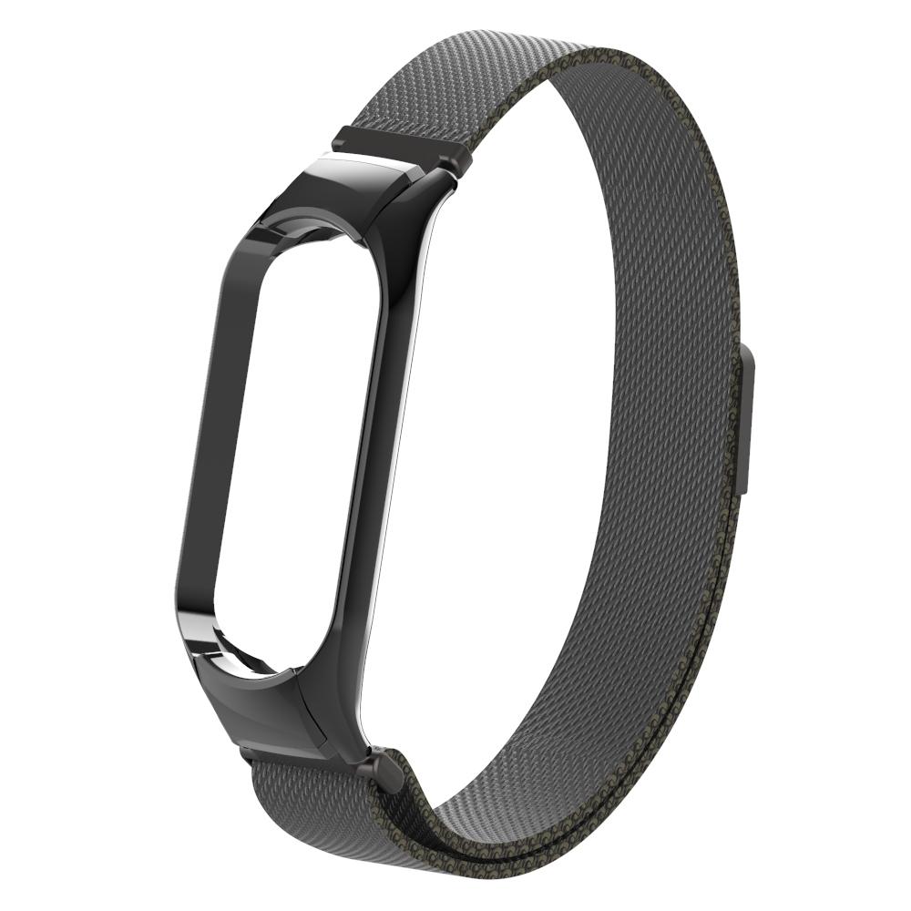 Pulsera milanesa para Xiaomi Mi Band 5/6, negro