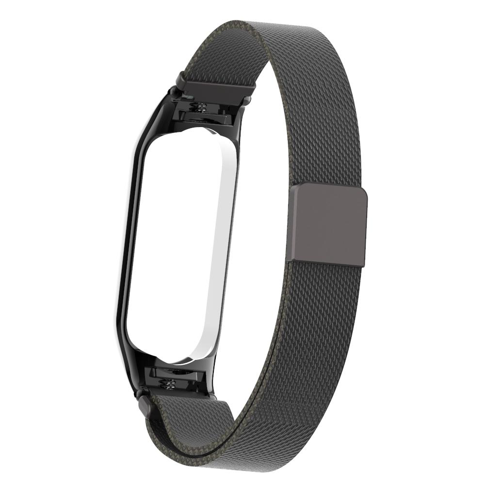 Pulsera milanesa para Xiaomi Mi Band 5/6, negro