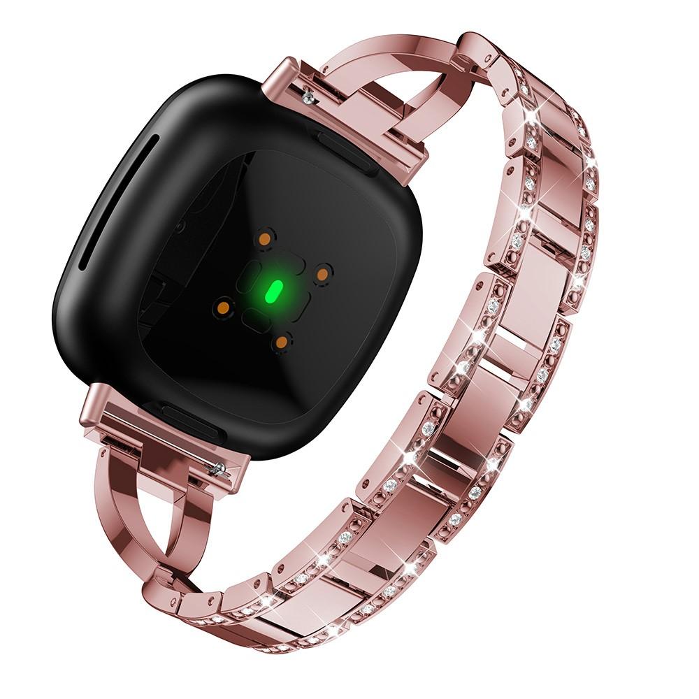 Correa Cristal Fitbit Versa 3/Sense Pink