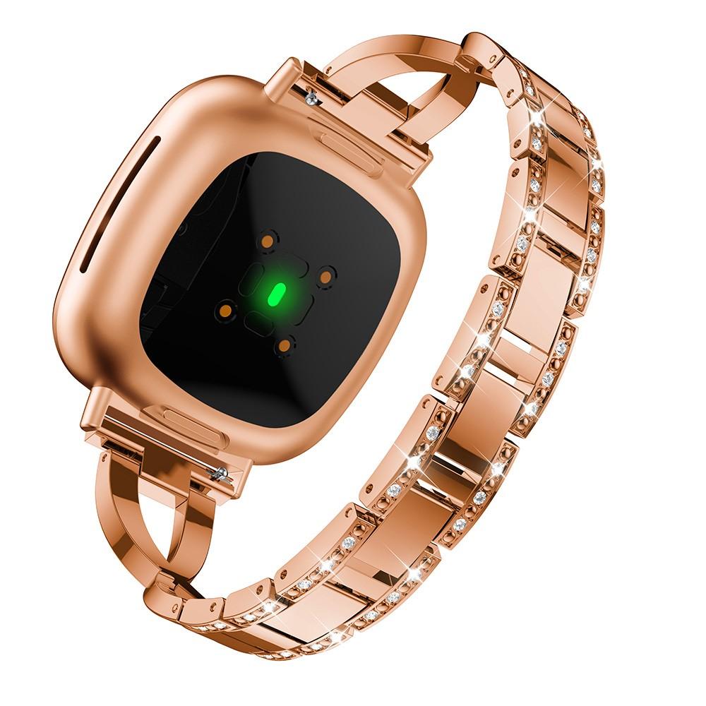 Correa Cristal Fitbit Sense 2 Rose Gold