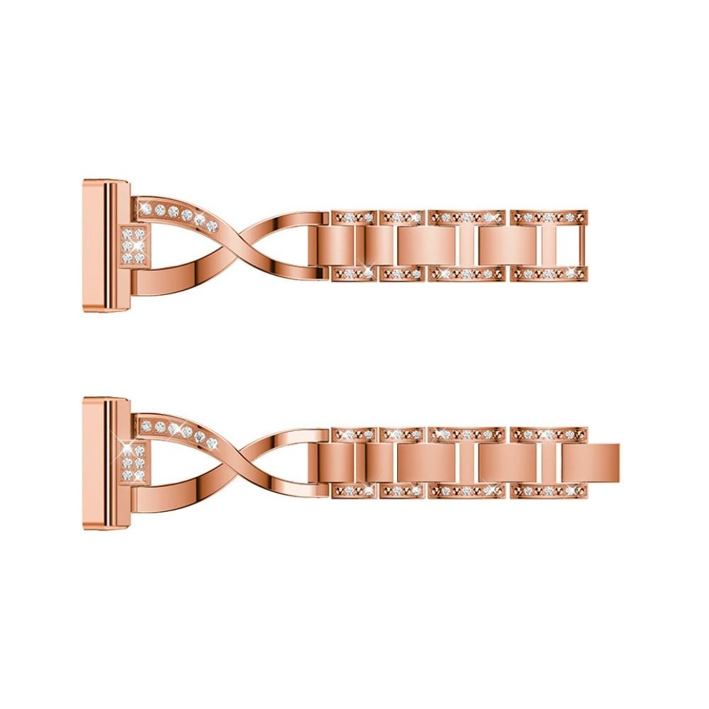 Correa Cristal Fitbit Versa 4 Rose Gold