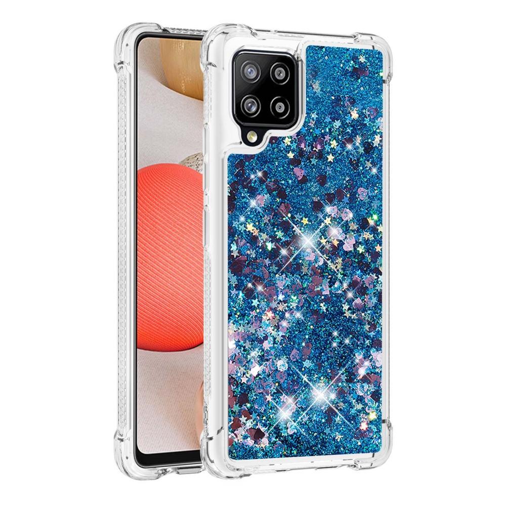 Funda Glitter Powder TPU Samsung Galaxy A42 Azul