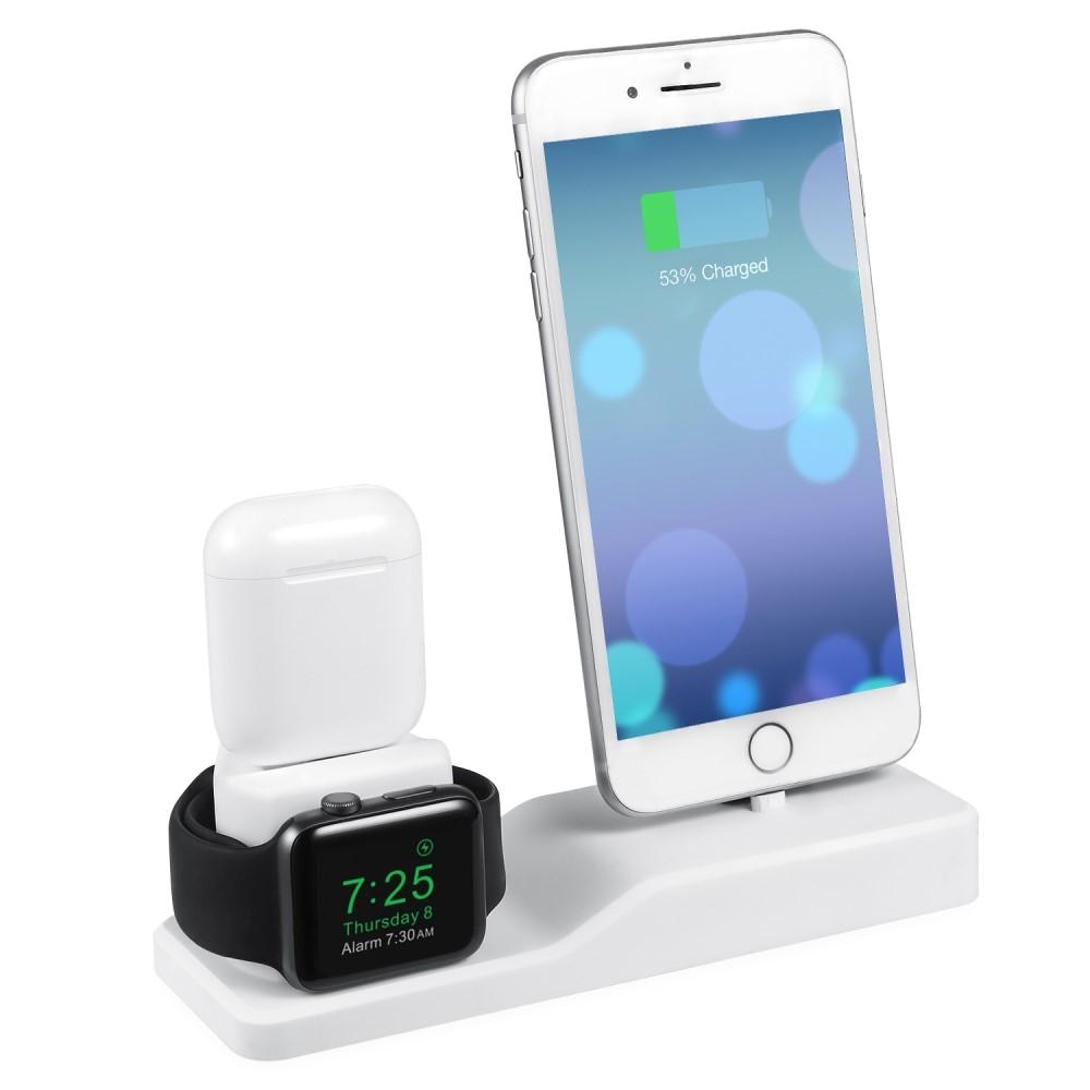 Soporte de carga 3 in 1 AirPods/Apple Watch/iPhone Blanco