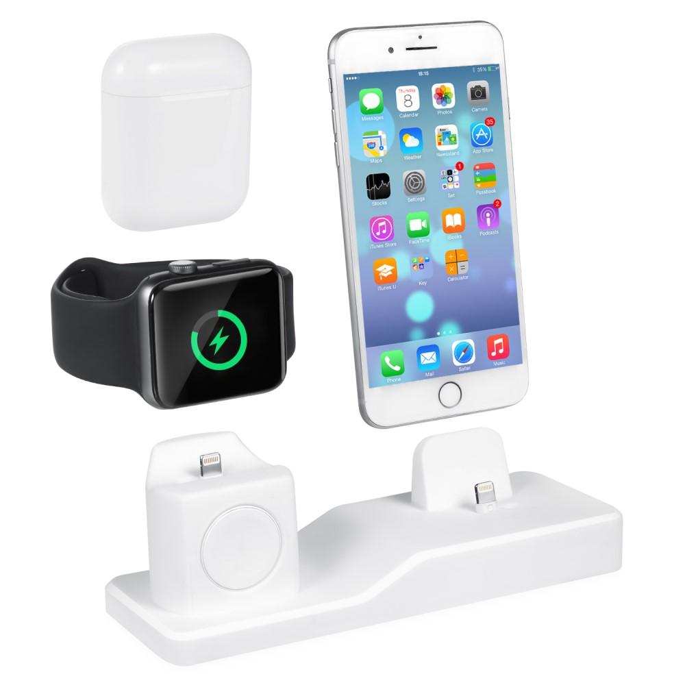 Soporte de carga 3 in 1 AirPods/Apple Watch/iPhone Blanco