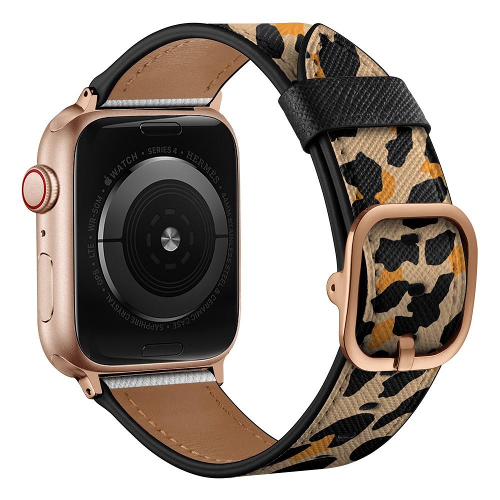 Correa de Piel Apple Watch Ultra 49mm Leopard