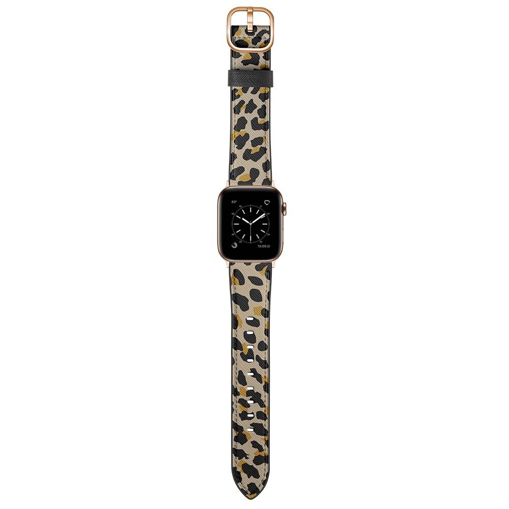 Correa de Piel Apple Watch Ultra 49mm Leopard