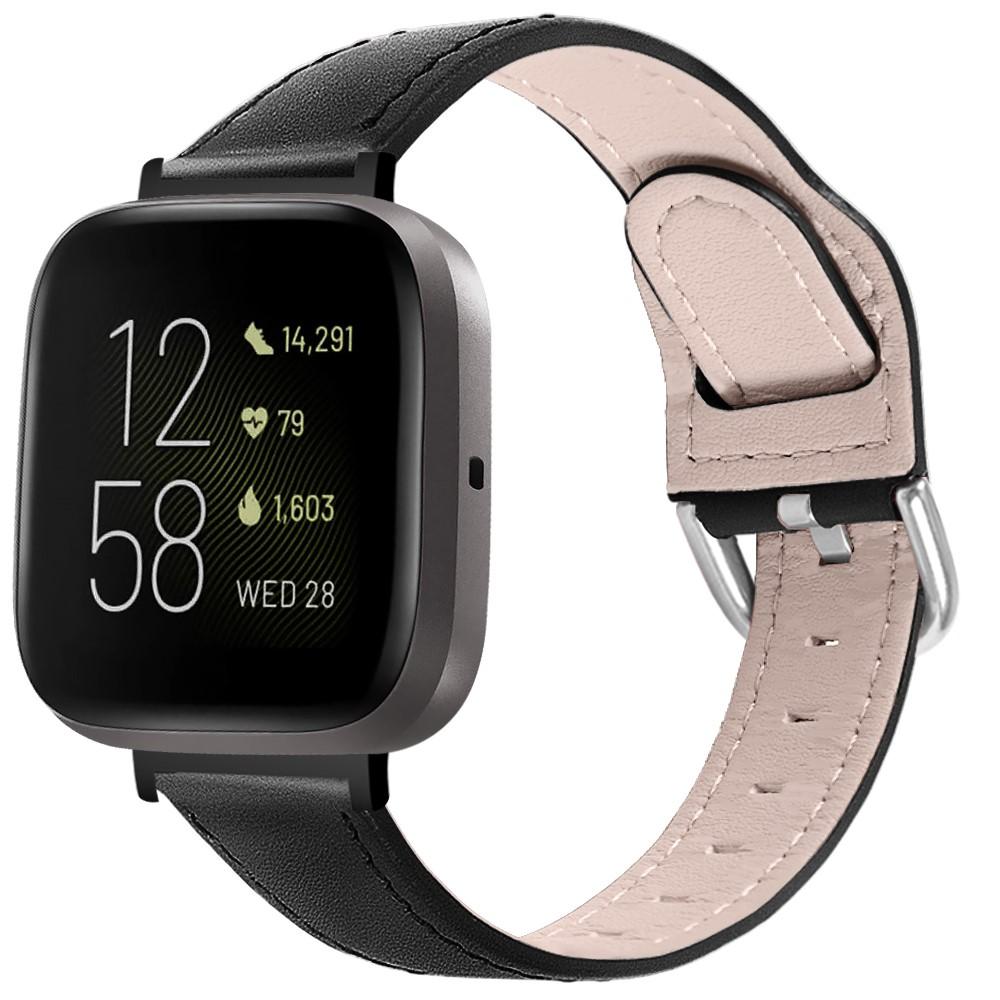 Correa de Piel Fitbit Versa 3/Sense Negro