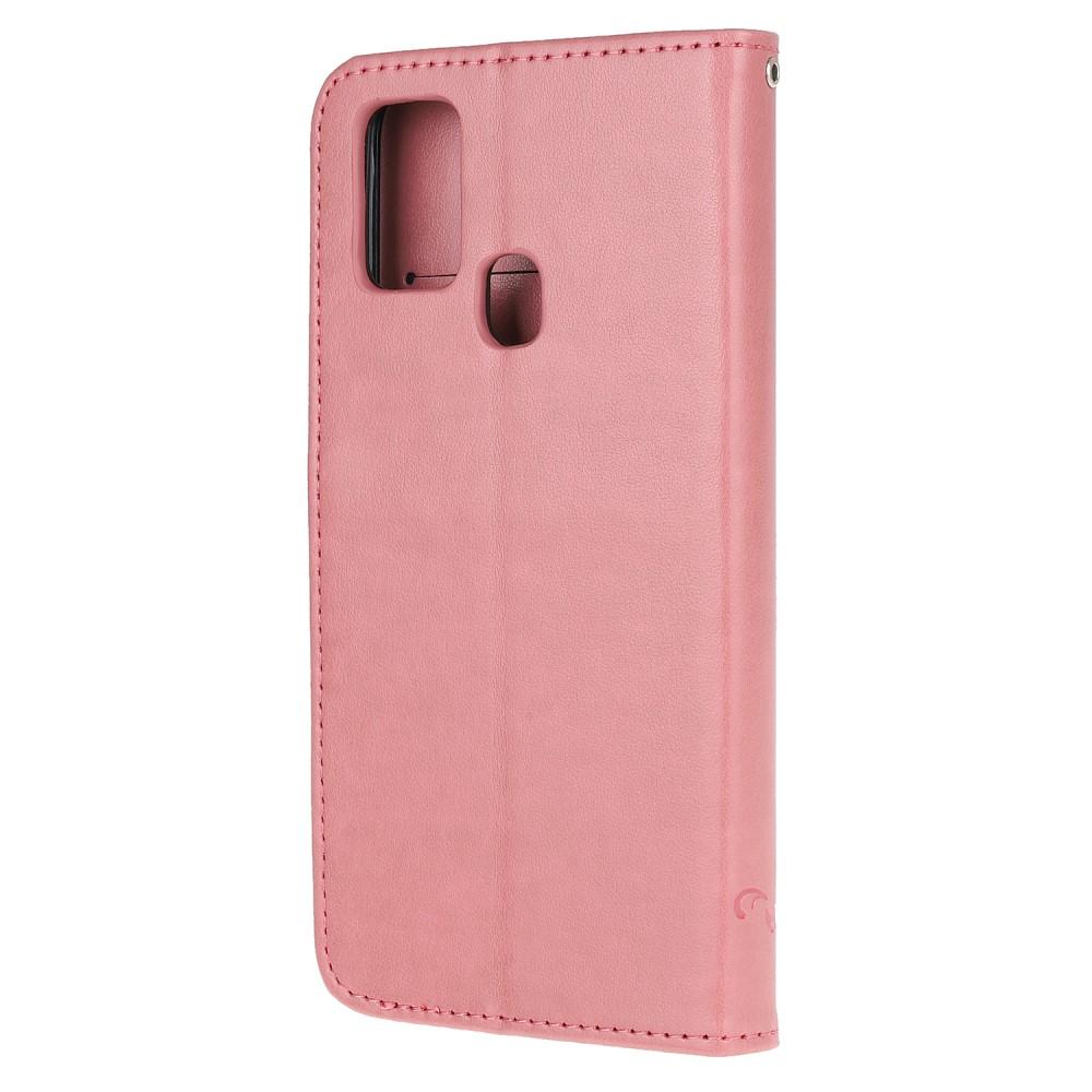 Funda de Cuero con Mariposas  OnePlus Nord N100, Rosa