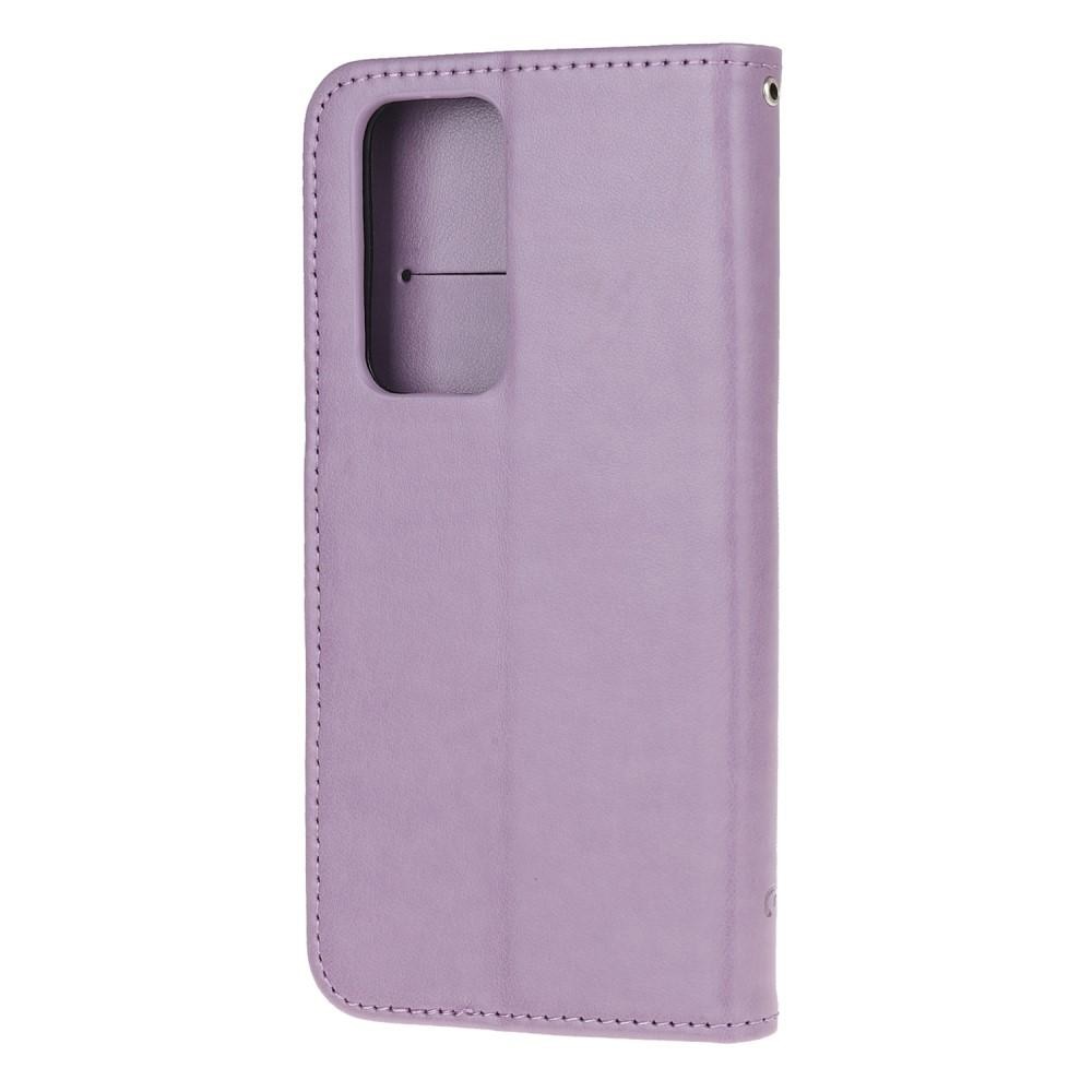 Funda de Cuero con Mariposas Xiaomi Mi 10T/10T Pro, Púrpura