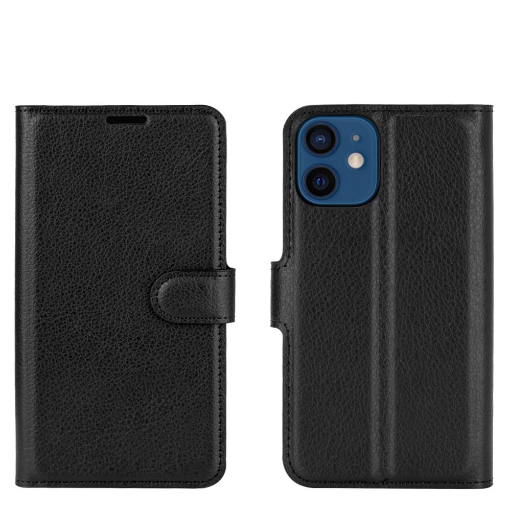 Funda cartera iPhone 12 Mini Negro