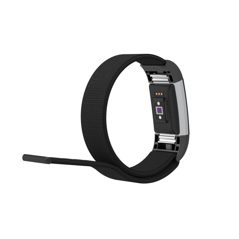 Correa de nailon Fitbit Charge 2 Negro