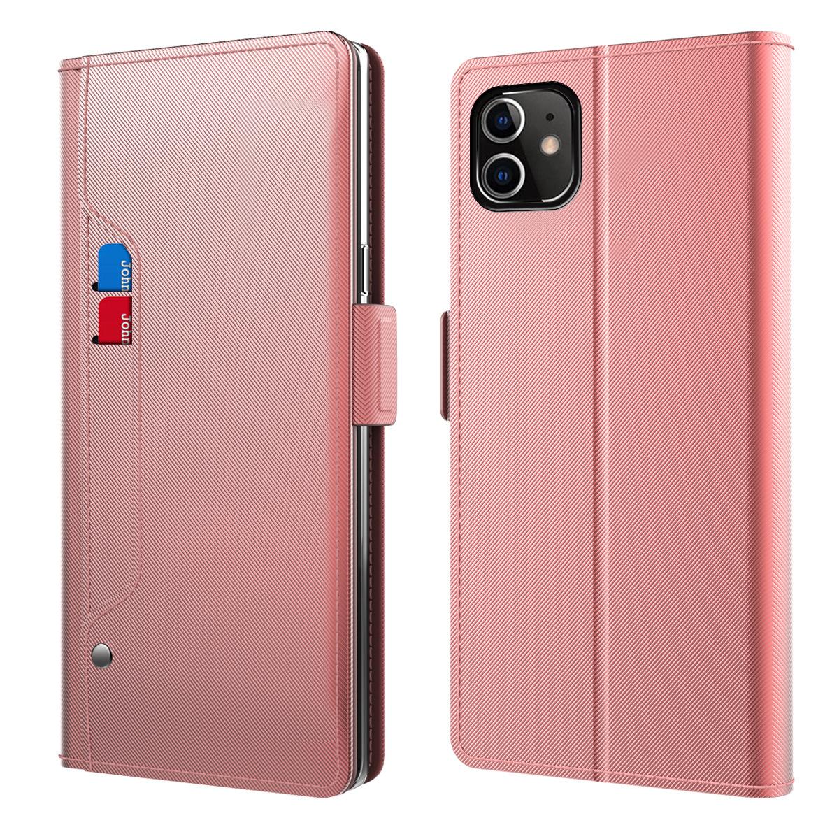 Funda con solapa Espejo iPhone 12/12 Pro Pink Gold