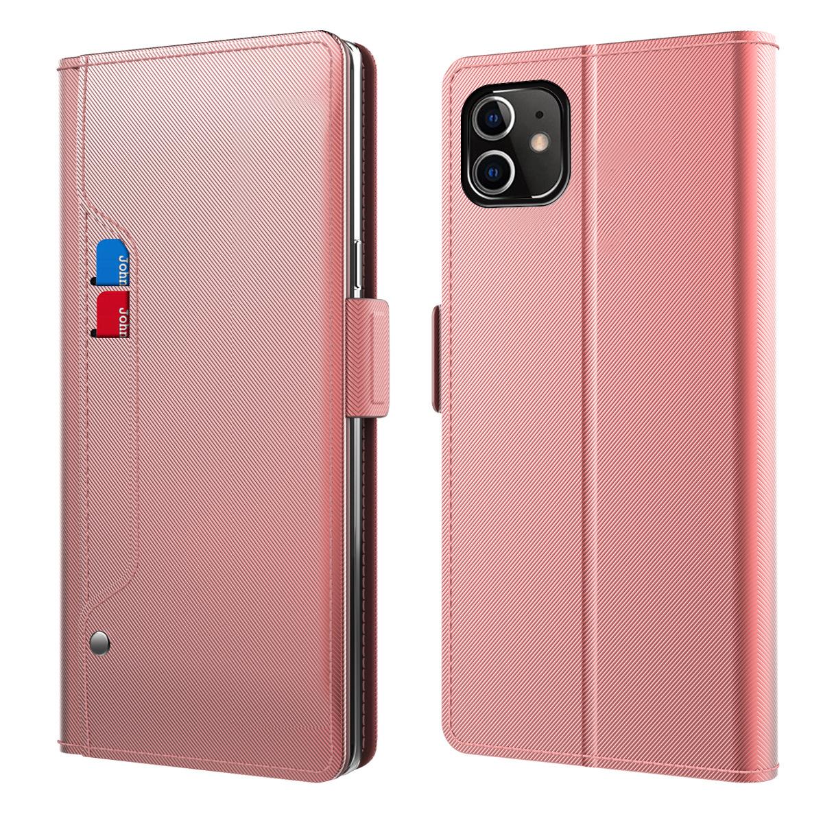 Funda con solapa Espejo iPhone 12 Mini Pink Gold