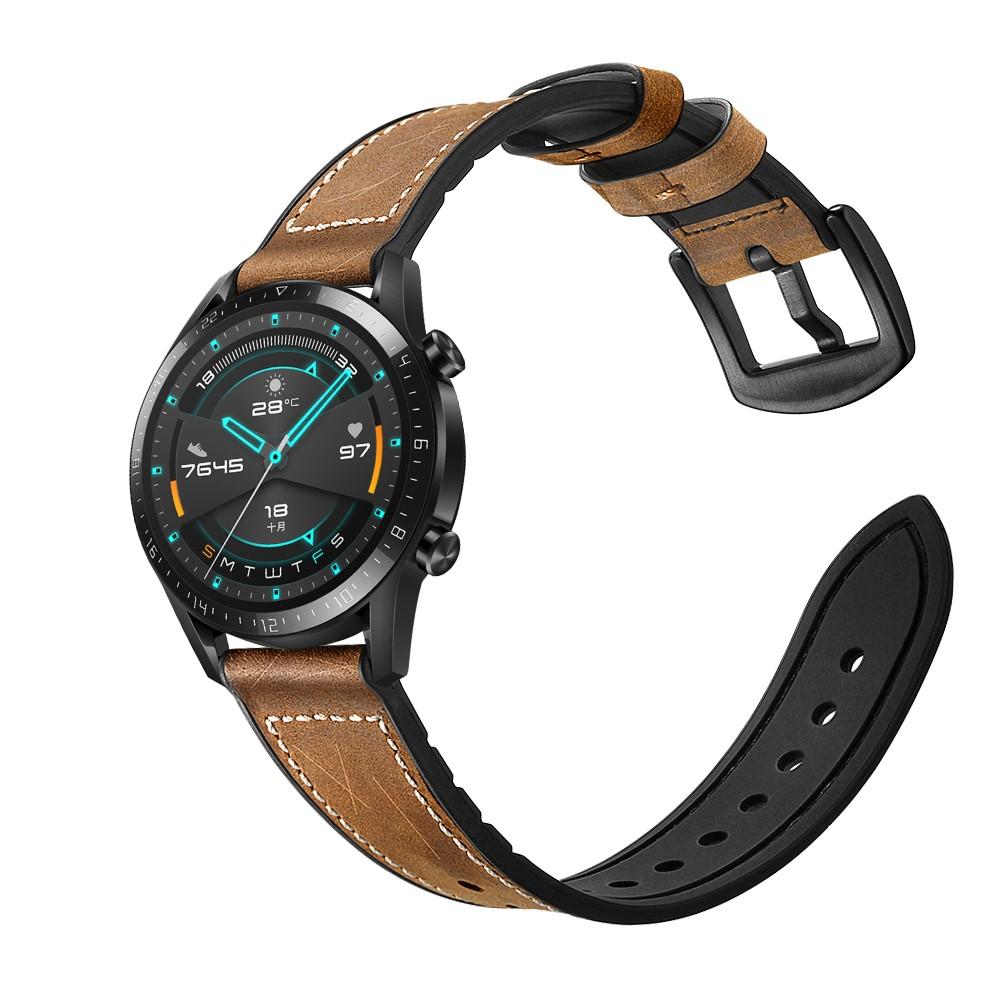 Correa de piel de primera calidad Huawei Watch GT 2 Pro/GT 2 46mm/GT 2e Marrón