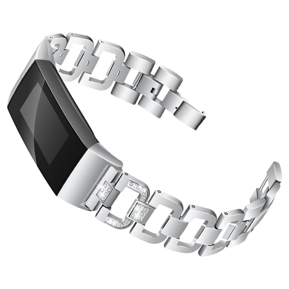 Correa Rhinestone bracelet Fitbit Charge 3/4 Plata