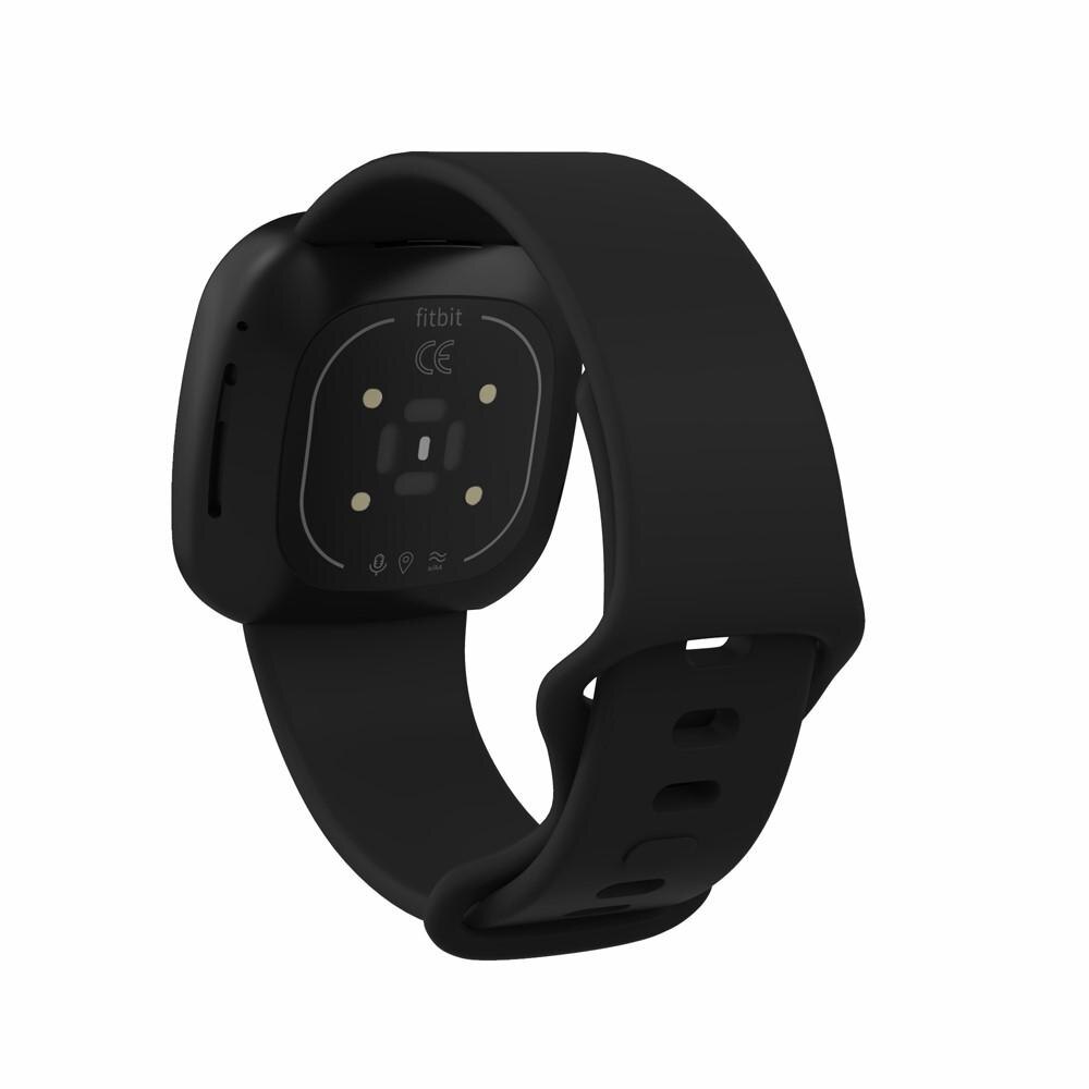 Correa de silicona Fitbit Versa 3/Sense Negro