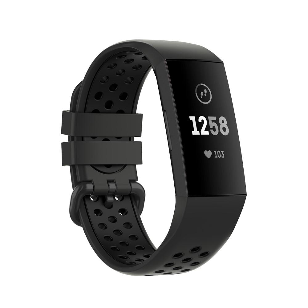 Correa Sport de silicona Fitbit Charge 3/4 Gris oscuro