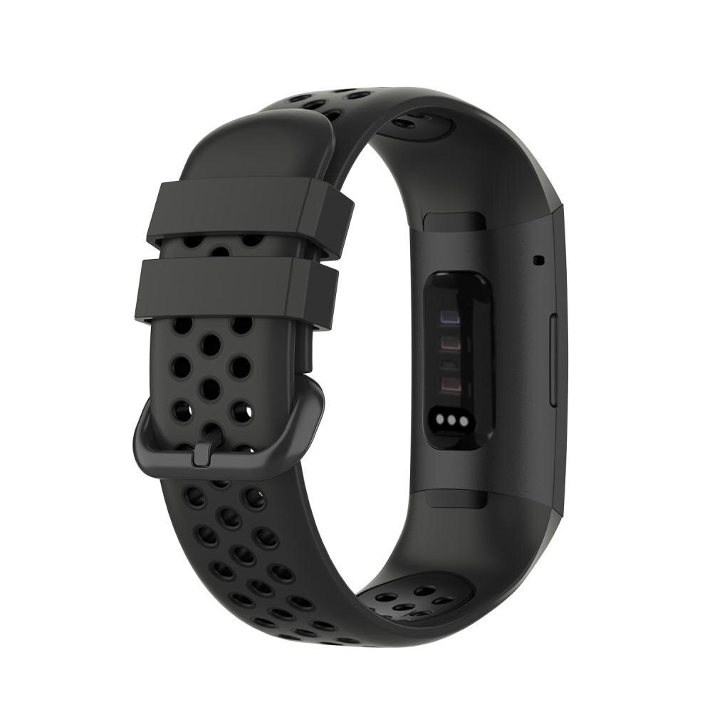 Correa Sport de silicona Fitbit Charge 3/4 Gris oscuro