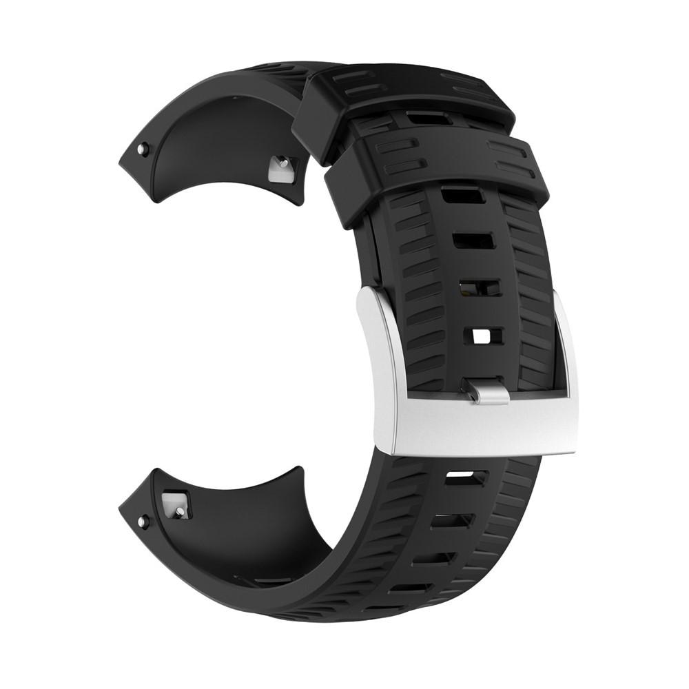 Correa de silicona para  9 Baro/Suunto 7/Suunto 9, Negro