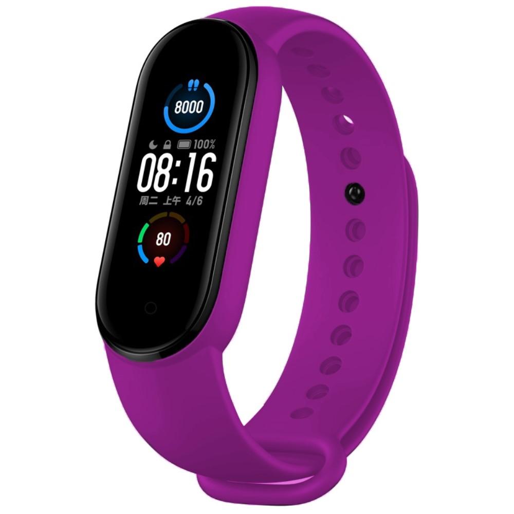 Correa de silicona para Xiaomi Mi Band 5/6, violeta