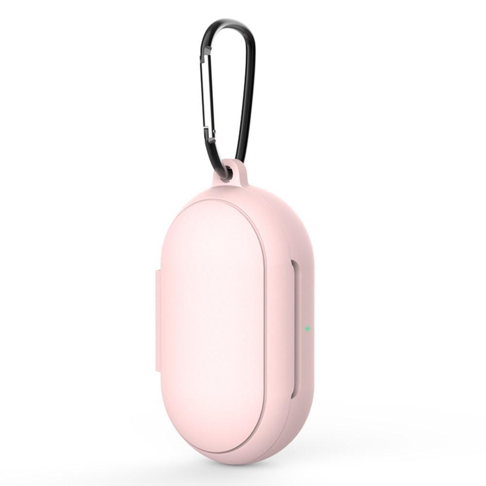 Funda de silicona con mosquetón Samsung Galaxy Buds/Buds Plus Rosado