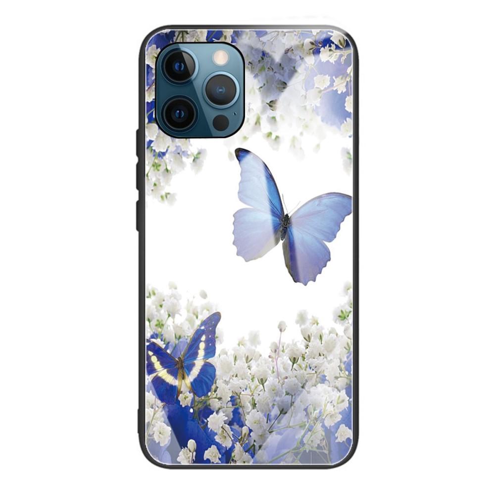 Funda vidrio templado iPhone 12/12 Pro Mariposas