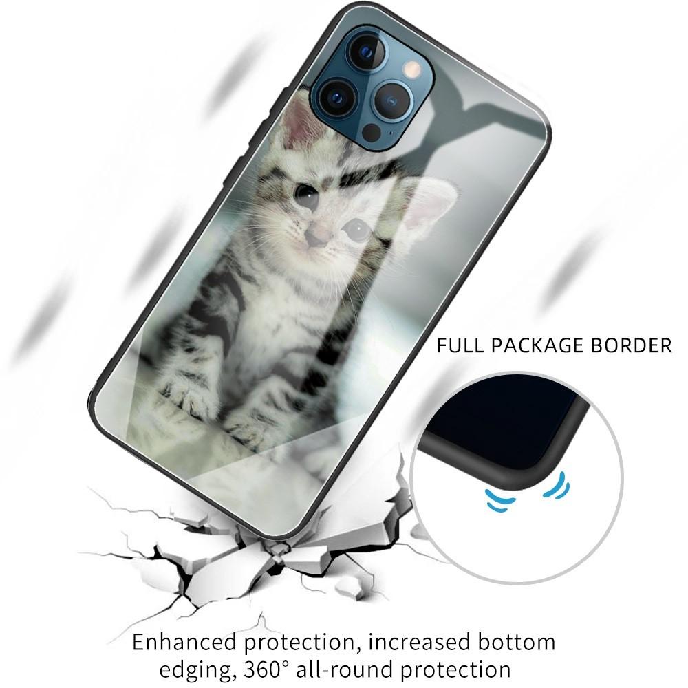 Funda vidrio templado iPhone 12/12 Pro Gatito