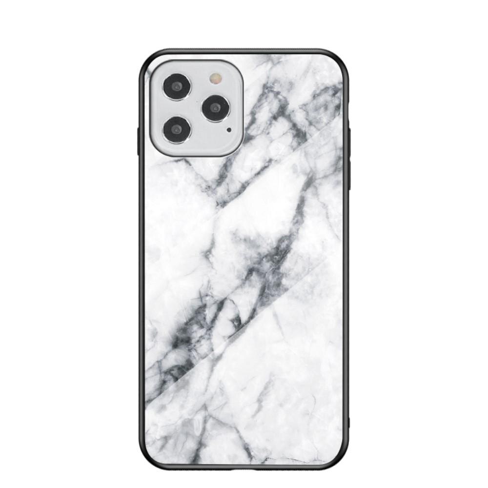 Funda vidrio templado iPhone 12/12 Pro Mármol blanco