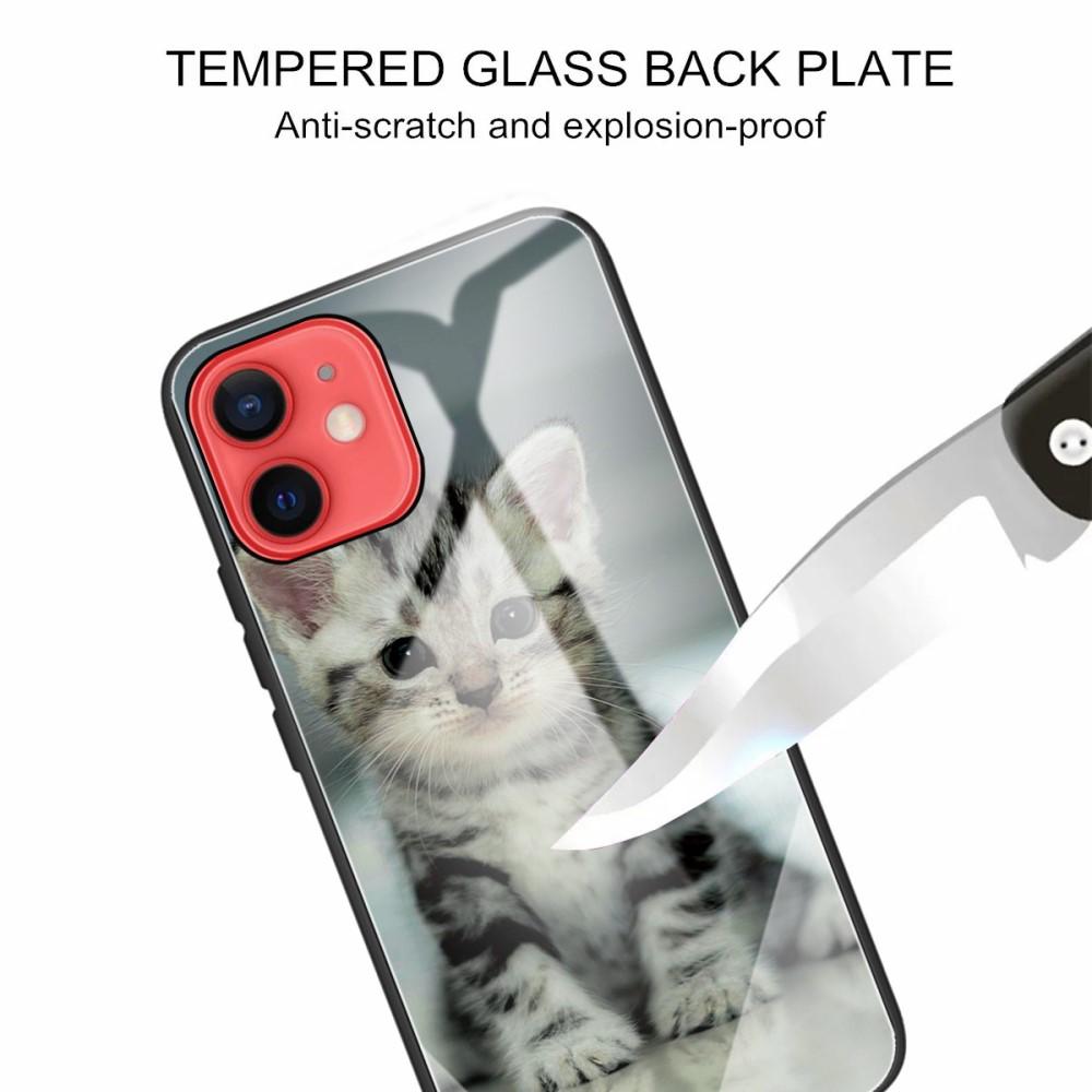 Funda vidrio templado iPhone 12 Mini Gatito