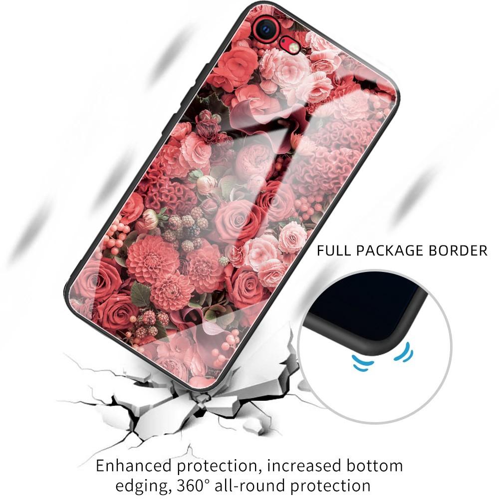 Funda vidrio templado iPhone SE (2022) Rosas