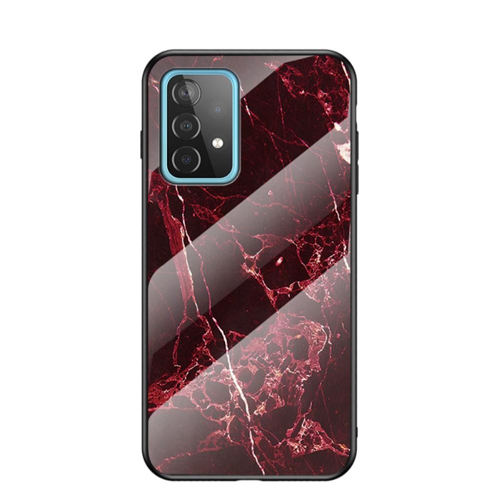 Funda vidrio templado Samsung Galaxy A52 5G Mármol rojo