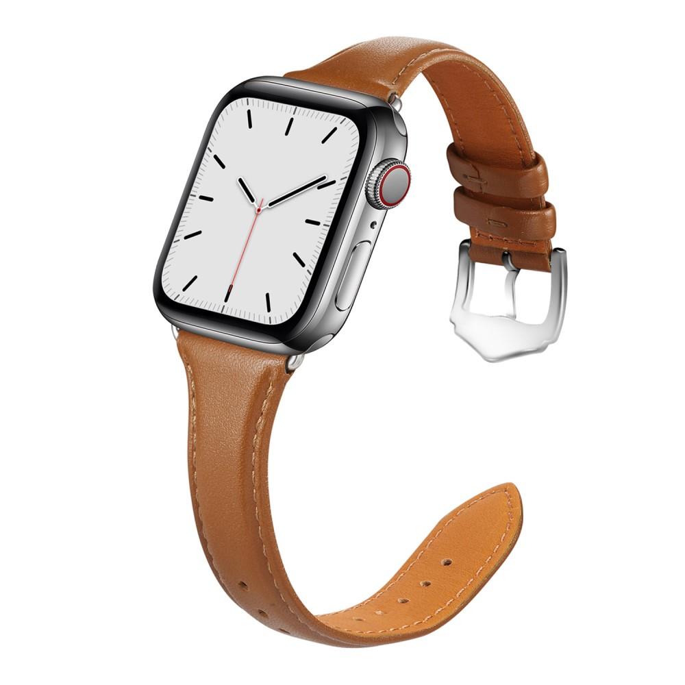 Correa fina de piel Apple Watch 38mm coñac