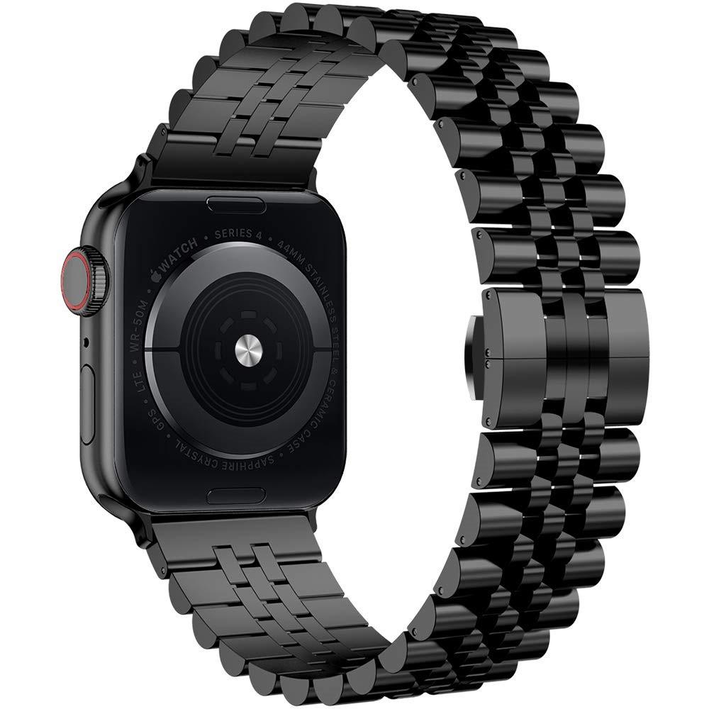 Correa de acero inoxidable Apple Watch 45mm Series 9 negro