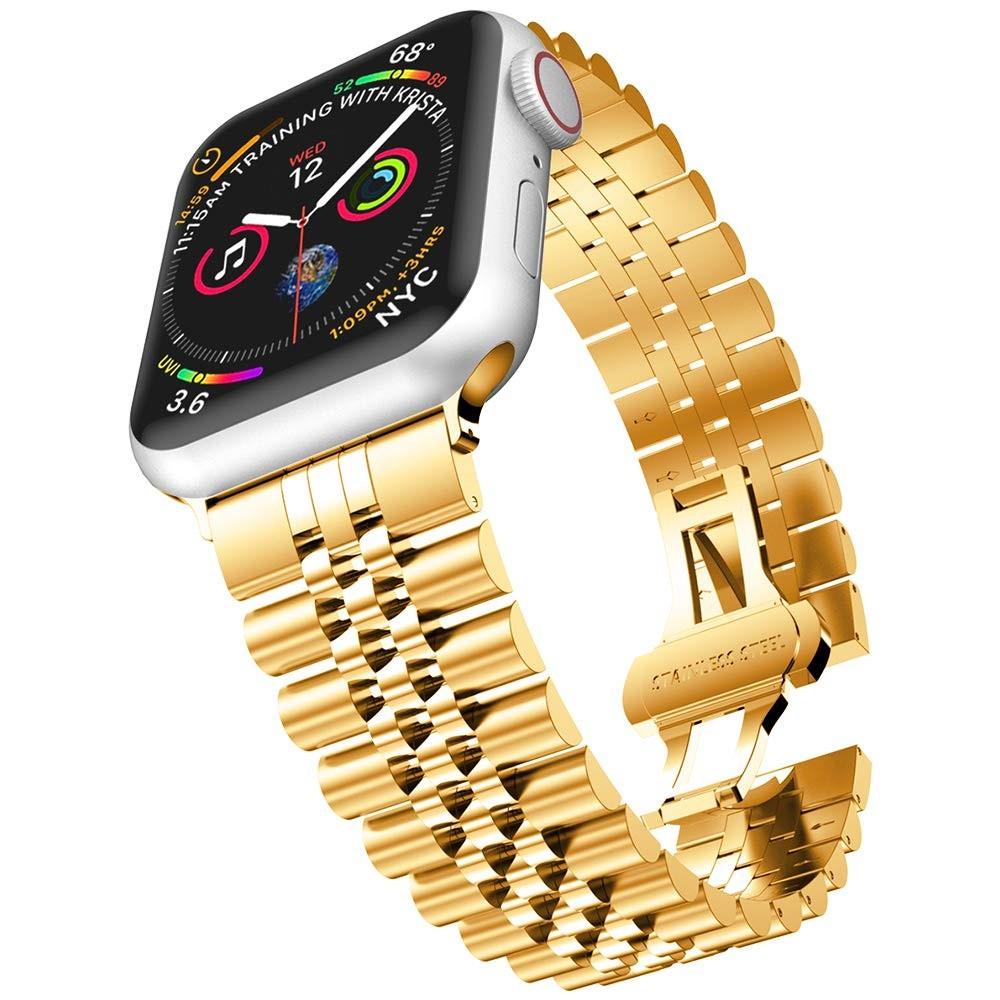 Correa de acero inoxidable Apple Watch 45mm Series 7 oro