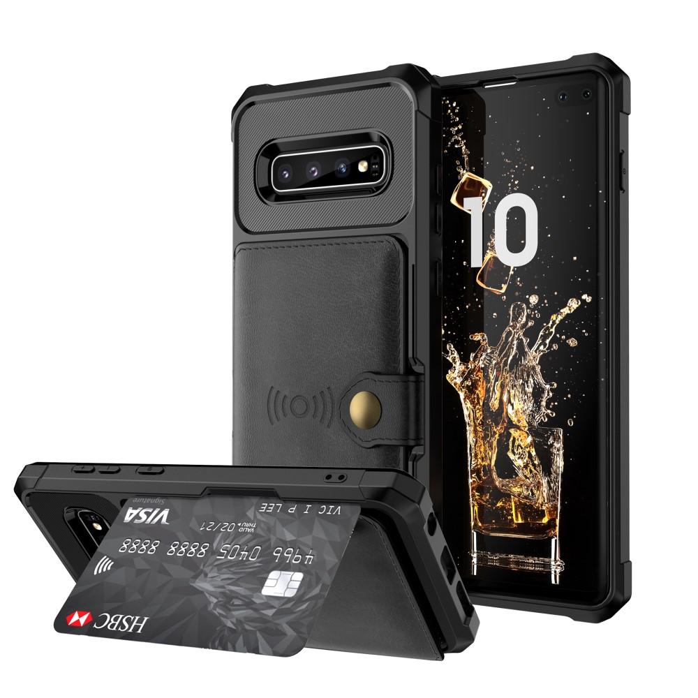 Funda con tarjetero Tough Multi-slot Samsung Galaxy S10 Plus Negro