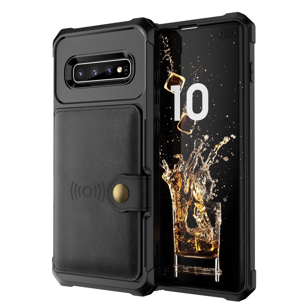 Funda con tarjetero Tough Multi-slot Samsung Galaxy S10 Plus Negro