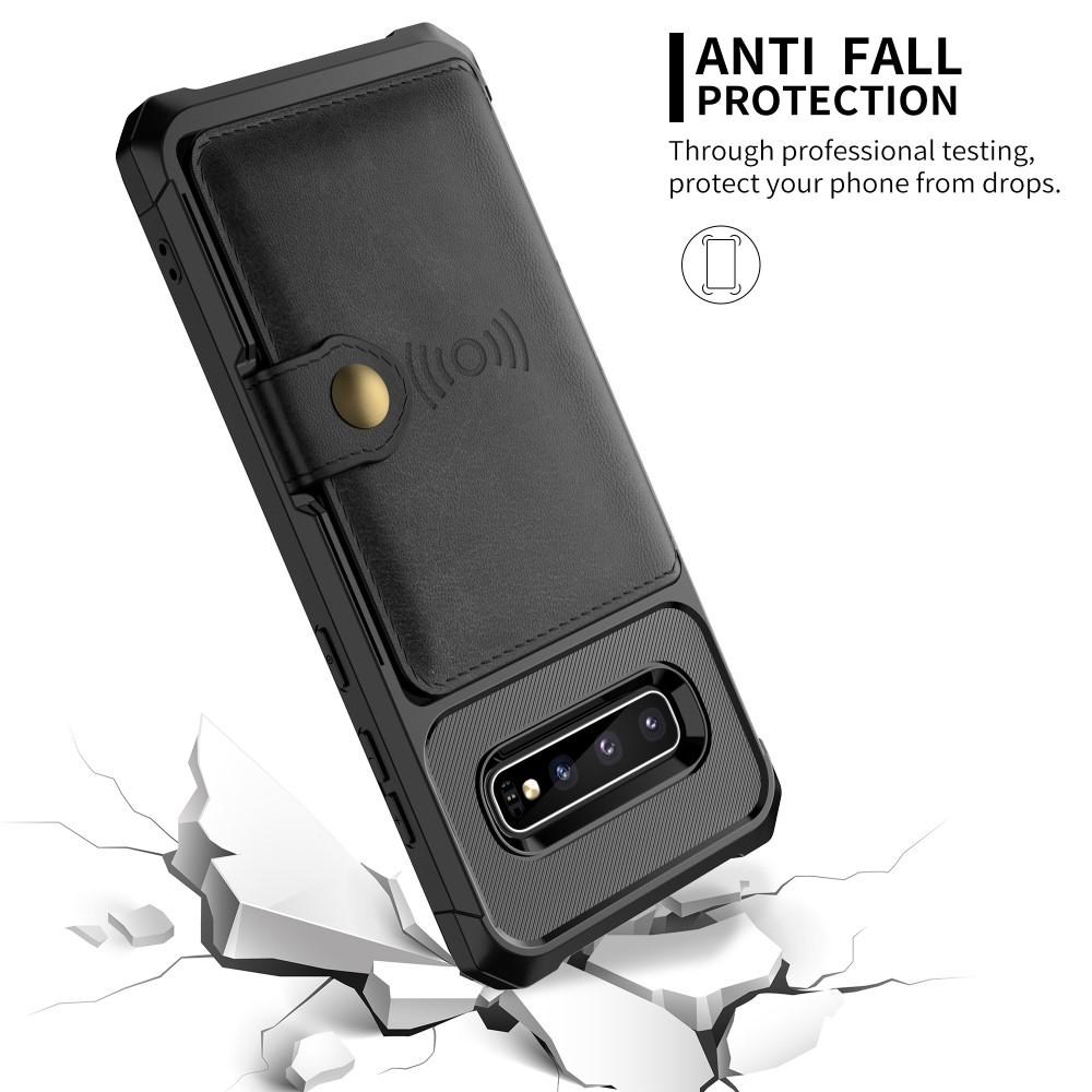 Funda con tarjetero Tough Multi-slot Samsung Galaxy S10 Plus Negro