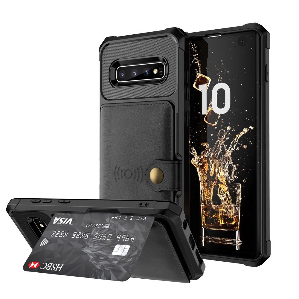 Funda con tarjetero Tough Multi-slot Samsung Galaxy S10 Negro