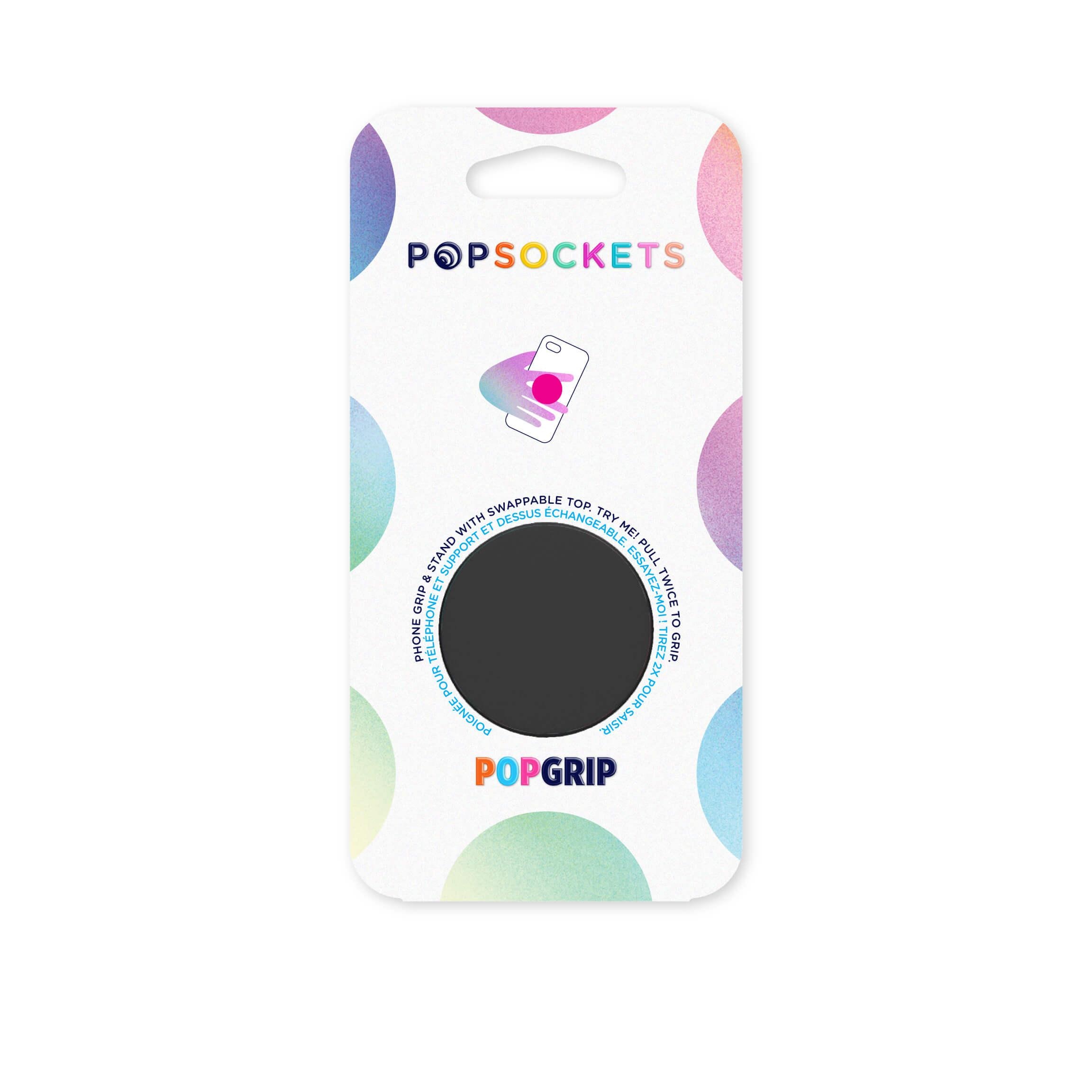 PopGrip Soporte y Agarre para Teléfonos Black