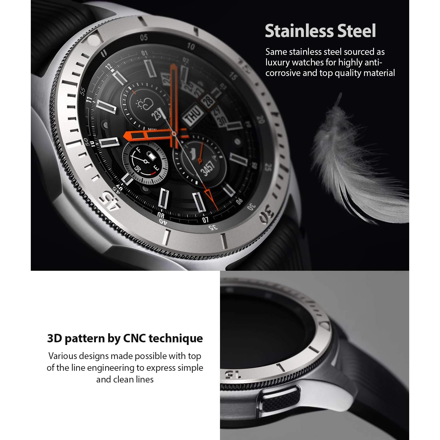 Bezel Styling Samsung Galaxy Watch 46mm/Gear S3 Plata