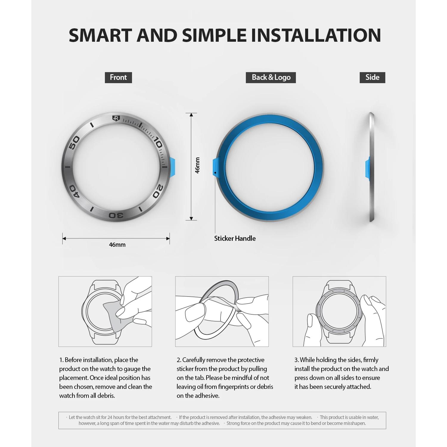 Bezel Styling Huawei Watch GT Plata