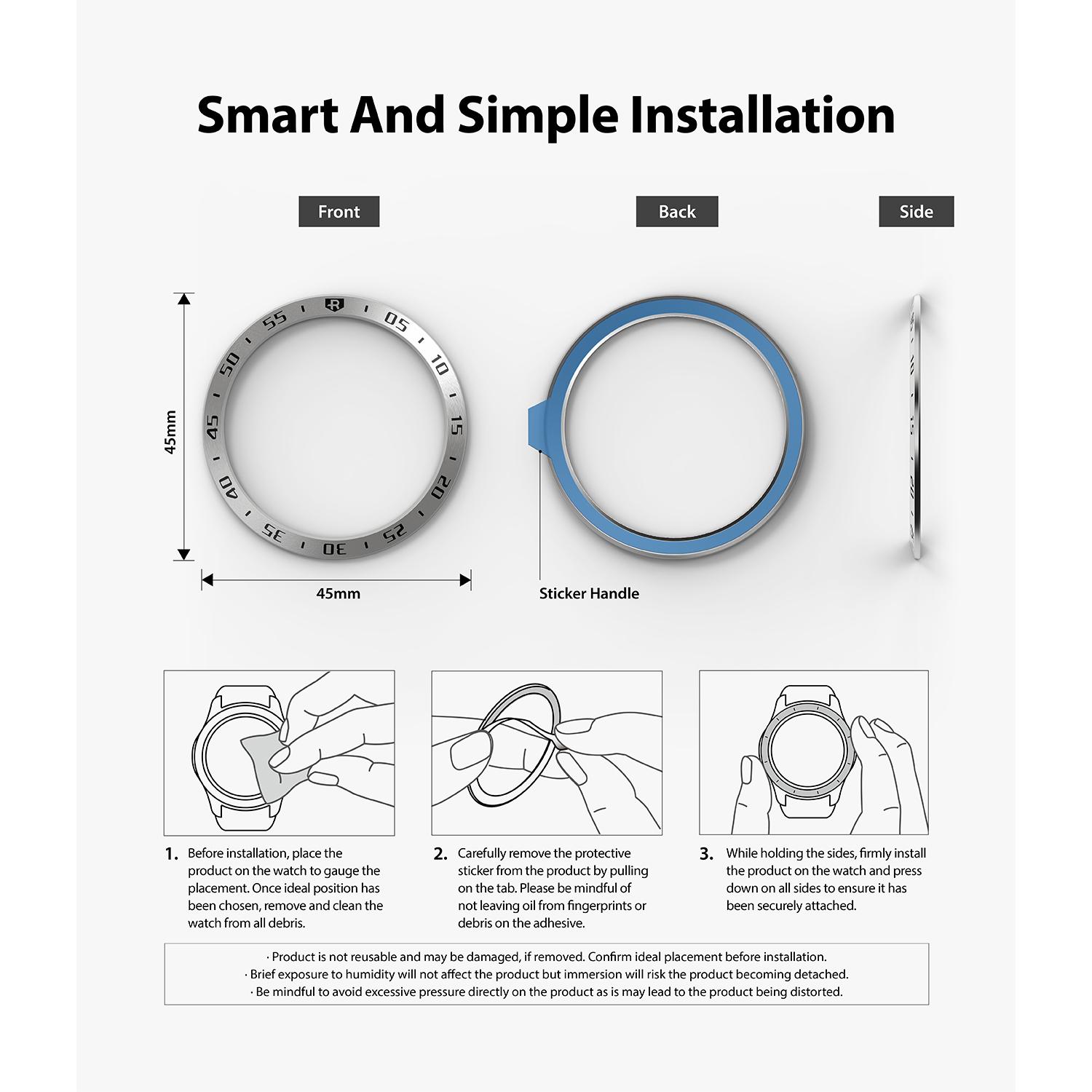 Bezel Styling Samsung Galaxy Watch 3 45mm Plata