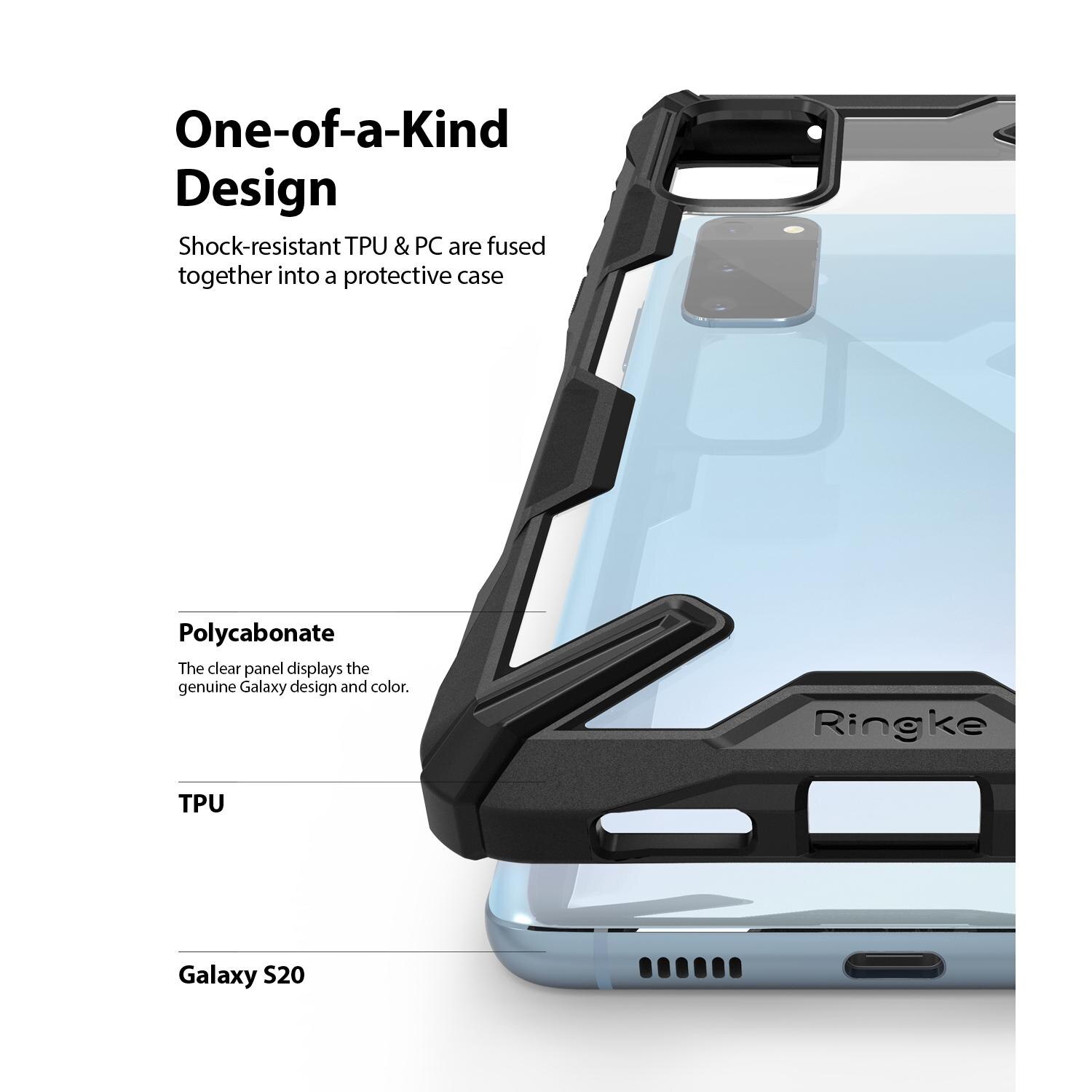 Funda Fusion X Samsung Galaxy S20 Negro