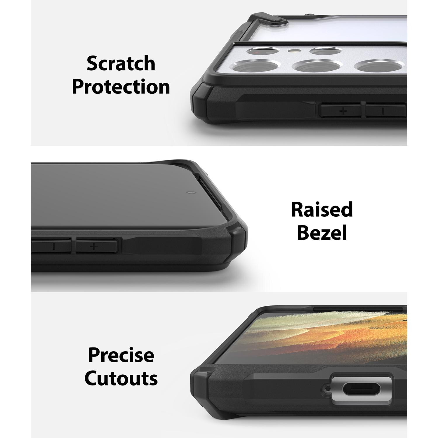 Funda Fusion X Samsung Galaxy S21 Ultra Negro